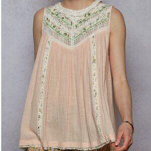 POL Whisperlace Garden Blouse in Tea Rose Blush NEW Size Various